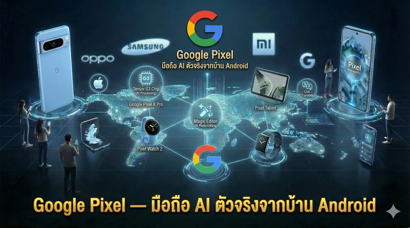 Google Pixel — มือถือ AI ตัวจริงจากบ้าน Android